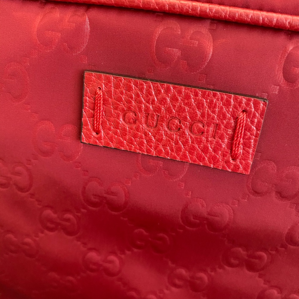 NEW Gucci Pouch - Red Nylon New - Picture 2 of 8